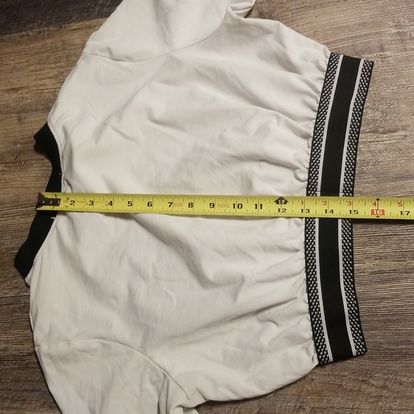 Christian Dior Cropped top White Blue Logo on Neck and at Bottom of shirt - Picture 10 of 14